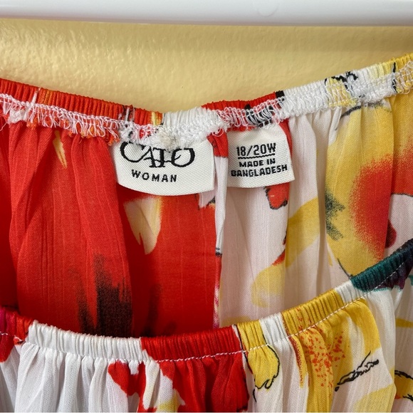 Cato Women’s Plus Size 18/20W Bright Floral top - Picture 3 of 7